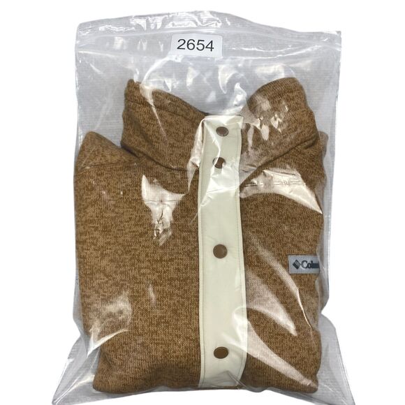 Columbia Women's Small Sweater Weather Fleece Tunic 1/4 Button Camel Brown - Picture 15 of 15